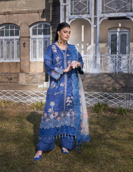 Atiya Irfan Preet Embroidered Unstitched Lawn 3pcs - Jotey