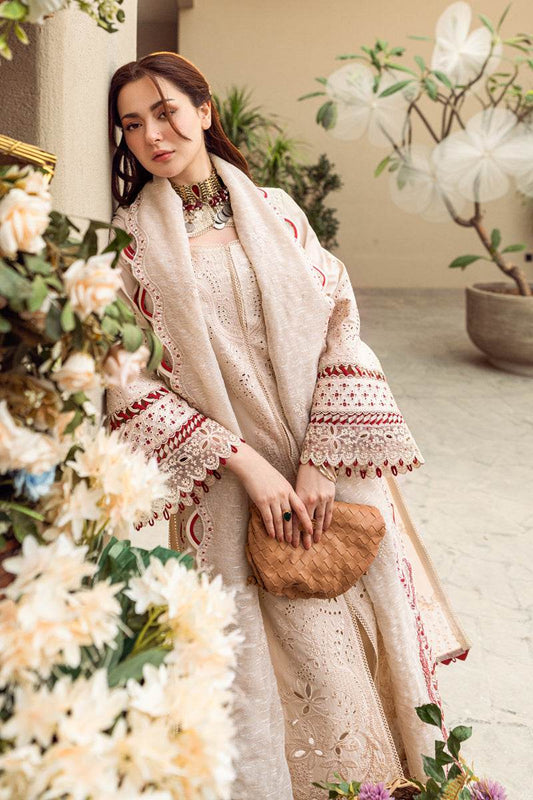 Qalamkar Sahil Embroidered Luxury Lawn 3pcs - Jotey