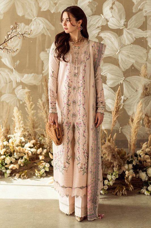 Qalamkar Sahil Embroidered Luxury Lawn 3pcs - Jotey