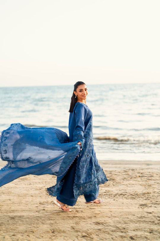 Florent Luxury Lawn Eid Edit's Embroidered Unstitched 3pcs - Jotey