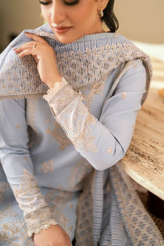 Florent Luxury Lawn Eid Edit's Embroidered Unstitched 3pcs - Jotey