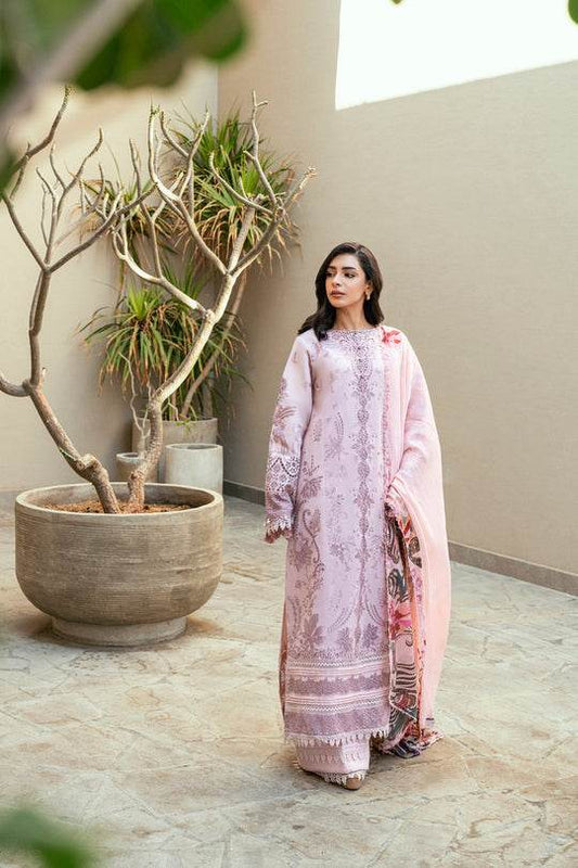 Florent Luxury Lawn Eid Edit's Embroidered Unstitched 3pcs - Jotey