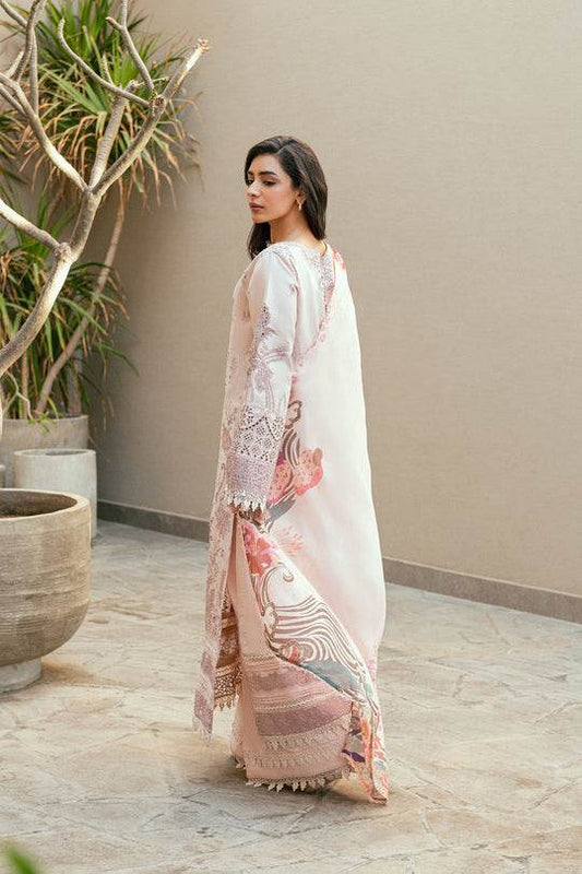 Florent Luxury Lawn Eid Edit's Embroidered Unstitched 3pcs - Jotey