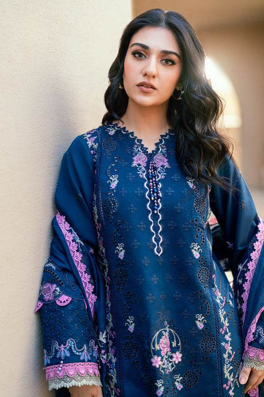 Florent Luxury Lawn Eid Edit's Embroidered Unstitched 3pcs - Jotey