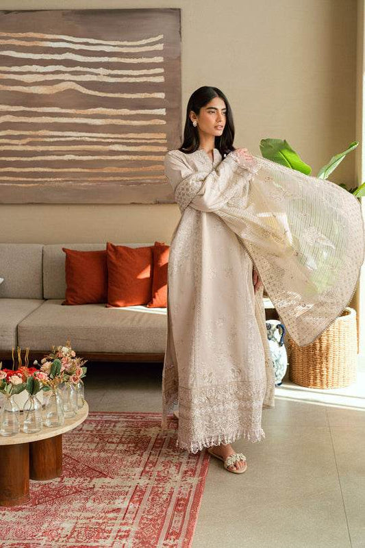 Florent Luxury Lawn Eid Edit's Embroidered Unstitched 3pcs - Jotey