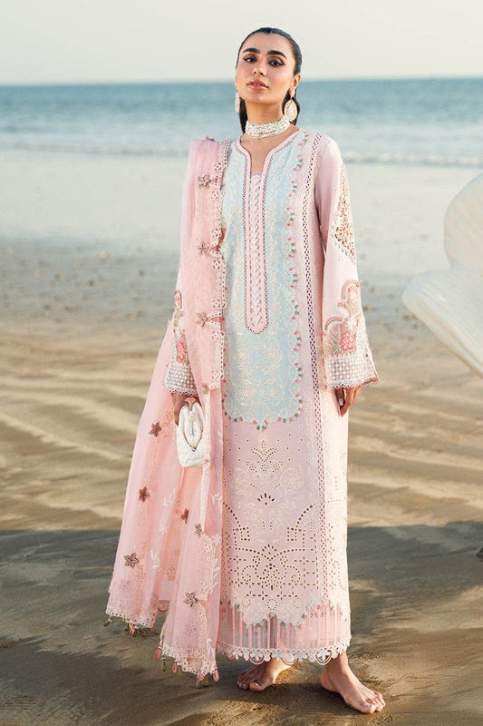 Qalamkar Sahil Embroidered Luxury Lawn 3pcs - Jotey