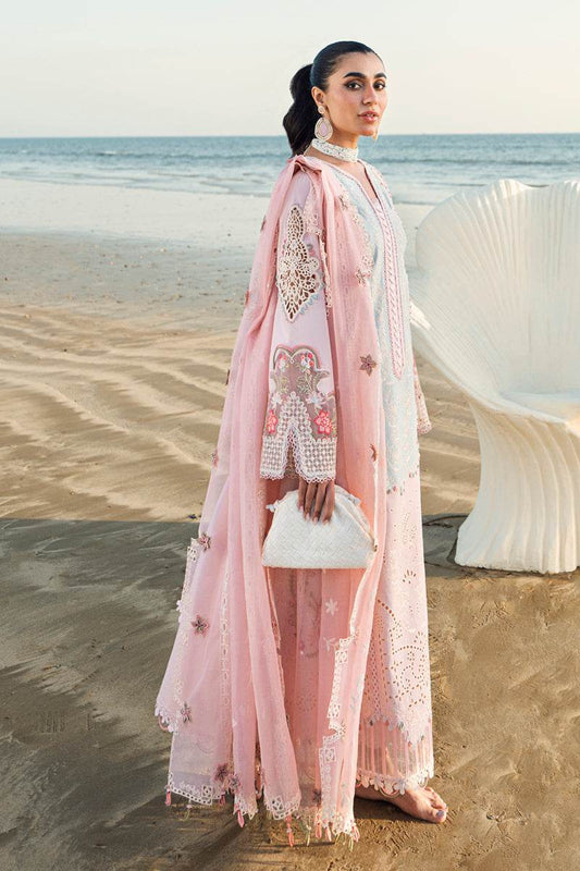 Qalamkar Sahil Embroidered Luxury Lawn 3pcs - Jotey