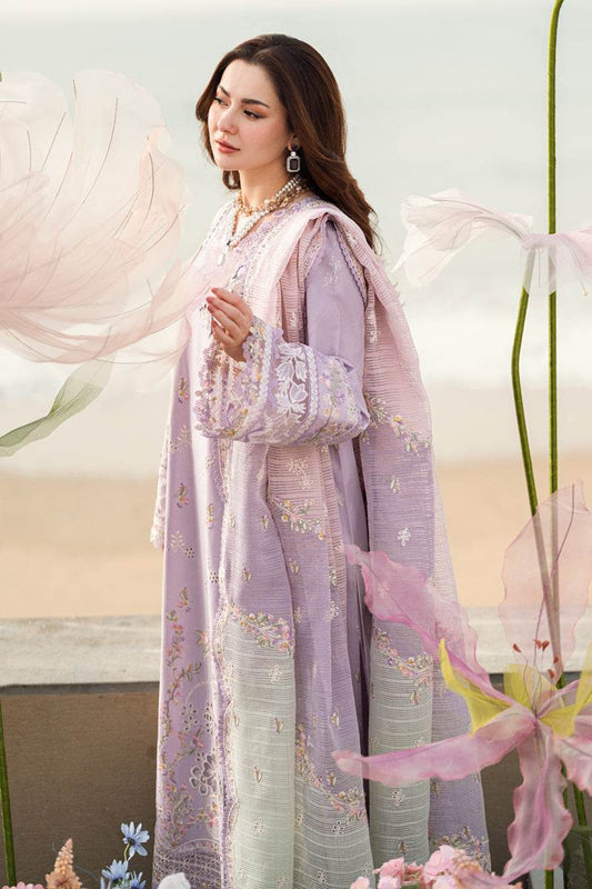 Qalamkar Sahil Embroidered Luxury Lawn 3pcs - Jotey