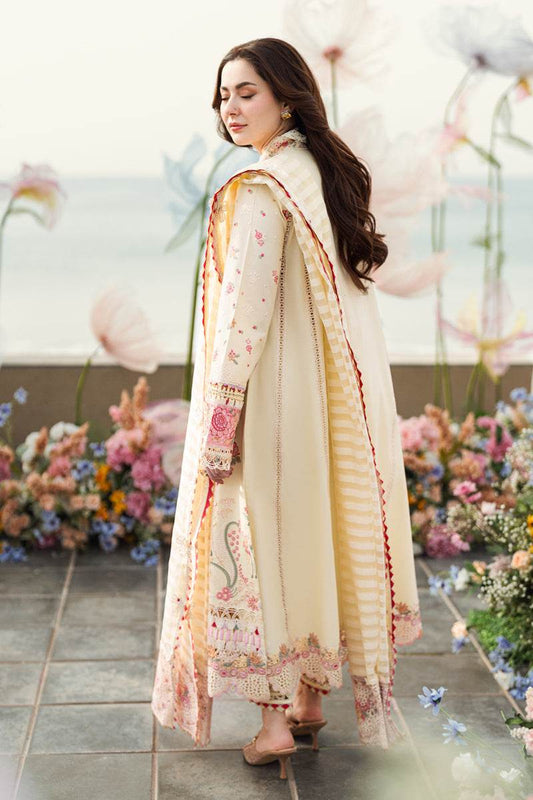 Qalamkar Sahil Embroidered Luxury Lawn 3pcs - Jotey