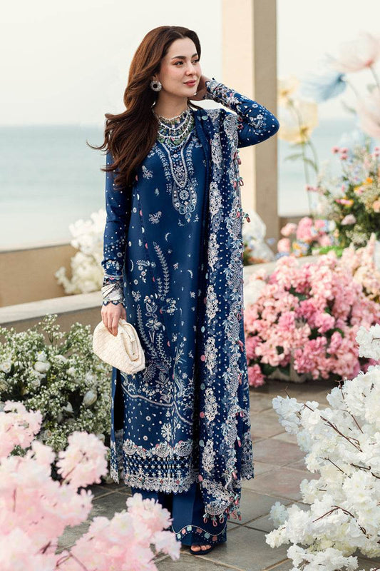 Qalamkar Sahil Embroidered Luxury Lawn 3pcs - Jotey