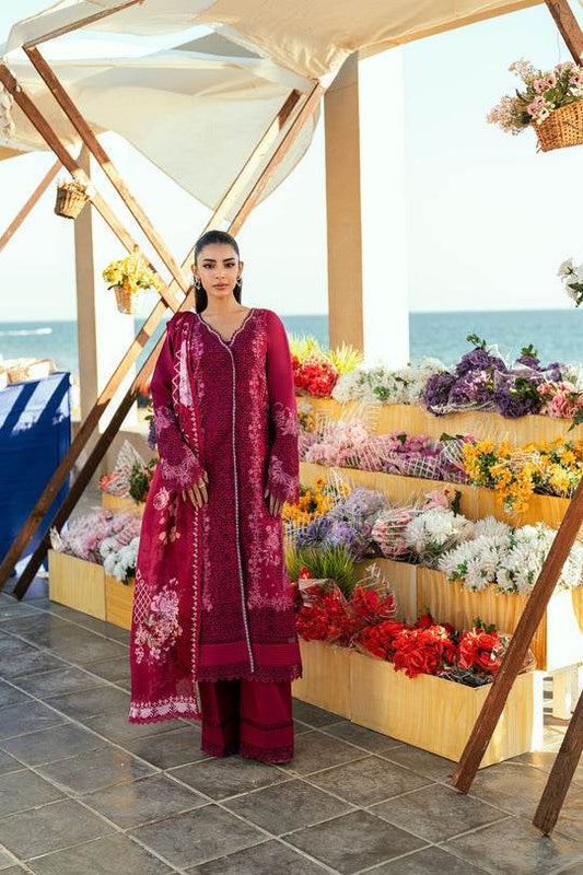 Florent Luxury Lawn Eid Edit's Embroidered Unstitched 3pcs - Jotey