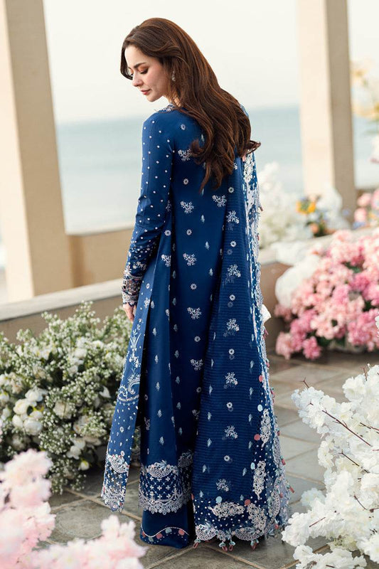 Qalamkar Sahil Embroidered Luxury Lawn 3pcs - Jotey