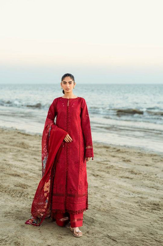 Florent Luxury Lawn Eid Edit's Embroidered Unstitched 3pcs - Jotey