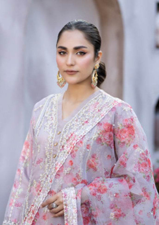 Mahiye By Noors Organza Semi Stitched 3pcs - Jotey