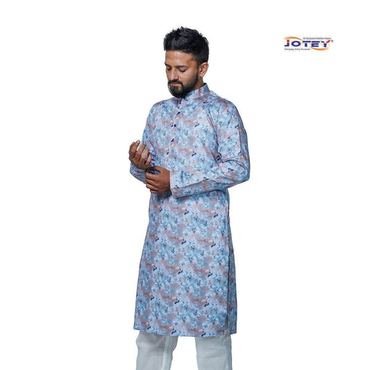 Digital Printed Cotton Panjabi - Jotey