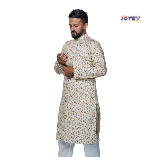 Digital Printed Cotton Panjabi - Jotey