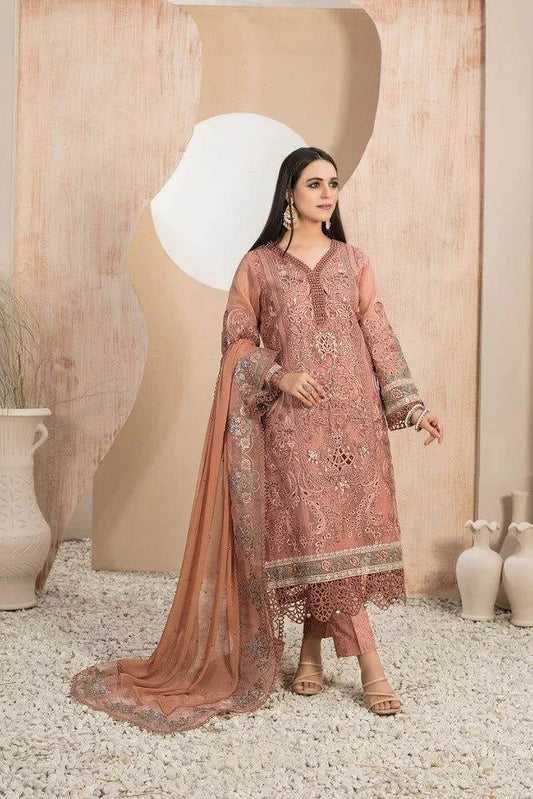 Dilaab By Tawakkal Embroidered Semi Stitched 3pcs - Jotey