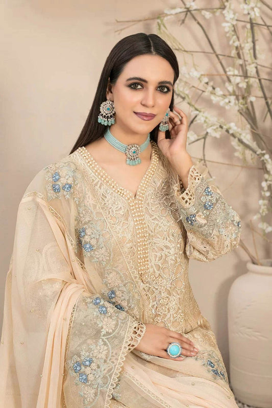 Dilaab By Tawakkal Embroidered Semi Stitched 3pcs - Jotey