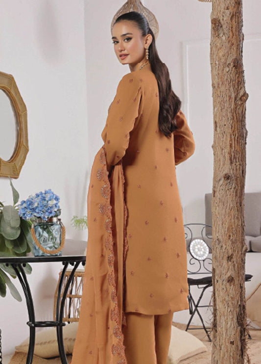 Azure By Bin Hameed Luxury Chiffon Embroidered Semi-Stitched 3pcs - Jotey