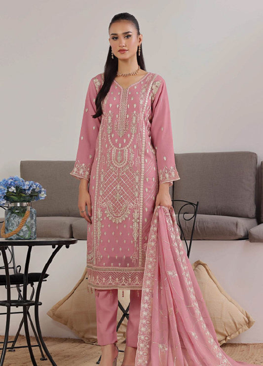 Azure By Bin Hameed Luxury Chiffon Embroidered Semi-Stitched 3pcs - Jotey