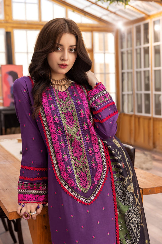 Eid Festive Lawn VOL-01 Heavy EMB. Unstitched 3pcs - Jotey