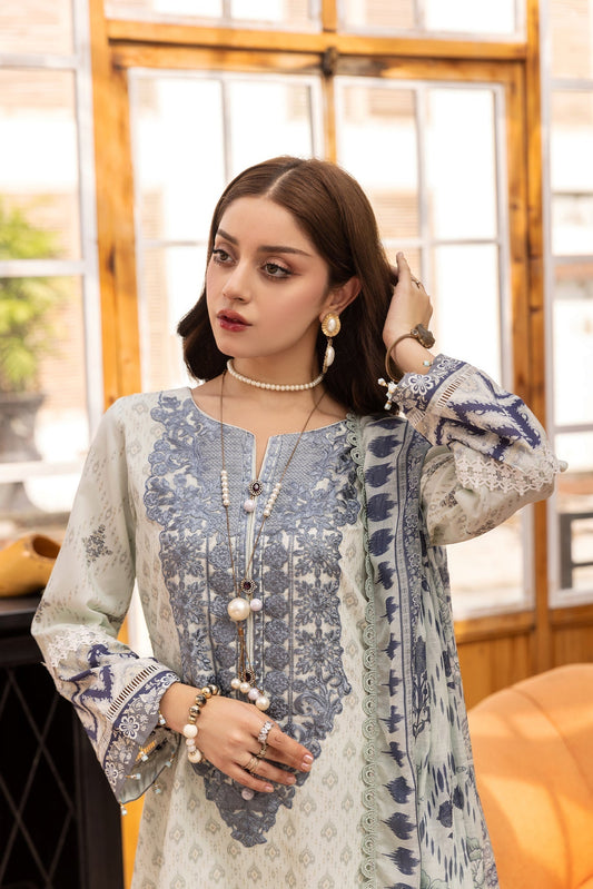 Eid Festive Lawn VOL-01 Heavy EMB. Unstitched 3pcs - Jotey
