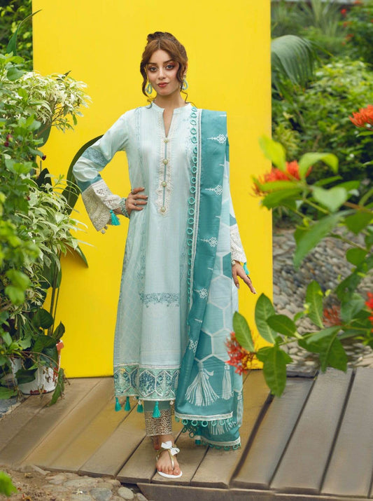 Eid Festive Lawn VOL-02 Heavy EMB. Unstitched 3pcs - Jotey
