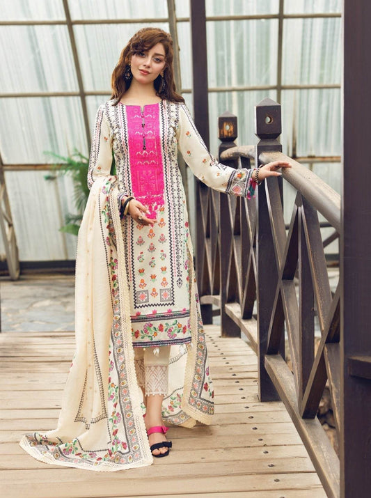 Eid Festive Lawn VOL-02 Heavy EMB. Unstitched 3pcs - Jotey