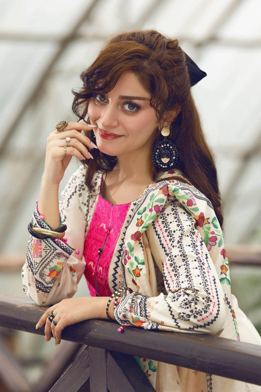 Eid Festive Lawn VOL-02 Heavy EMB. Unstitched 3pcs - Jotey