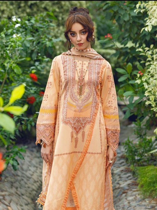 Eid Festive Lawn VOL-02 Heavy EMB. Unstitched 3pcs - Jotey
