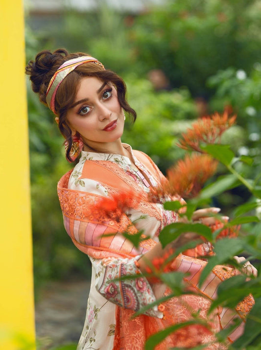 Eid Festive Lawn VOL-02 Heavy EMB. Unstitched 3pcs - Jotey