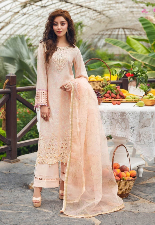 Eid Festive Lawn VOL-02 Heavy EMB. Unstitched 3pcs - Jotey