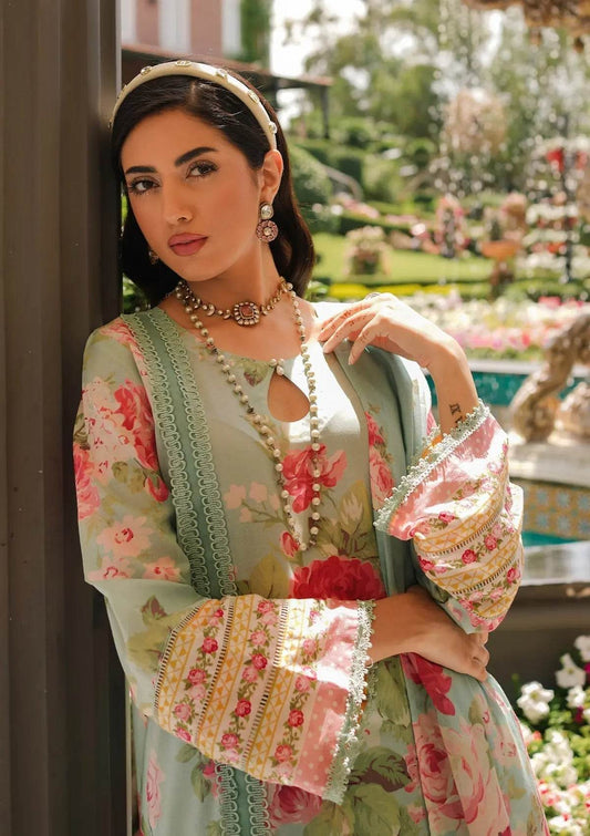 Elaf Printed Lawn Unstitched 3pcs - Jotey