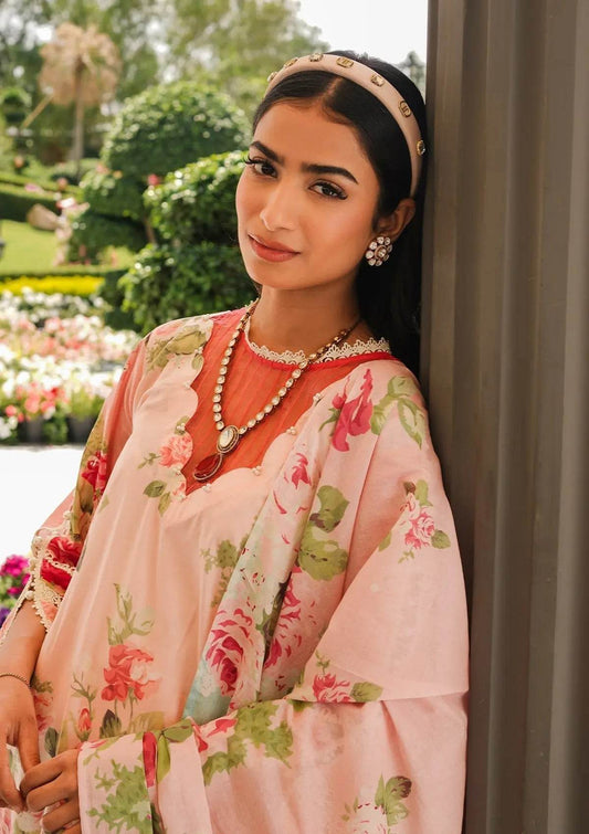 Elaf Printed Lawn Unstitched 3pcs - Jotey