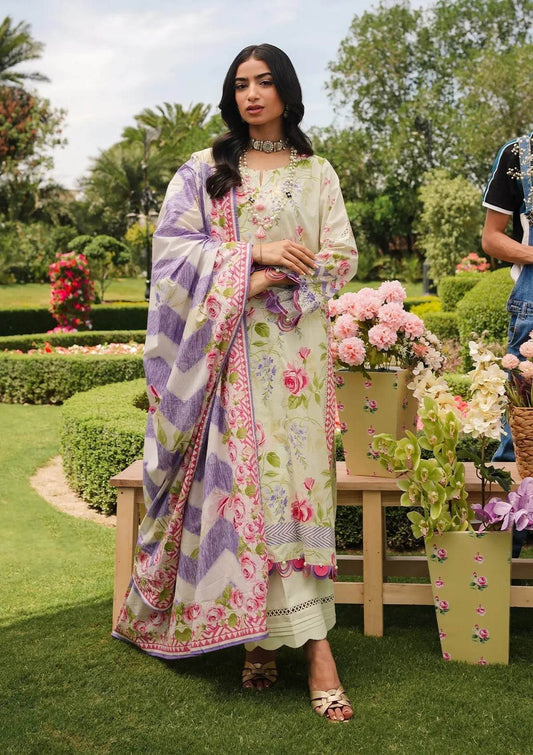 Elaf Printed Lawn Unstitched 3pcs - Jotey