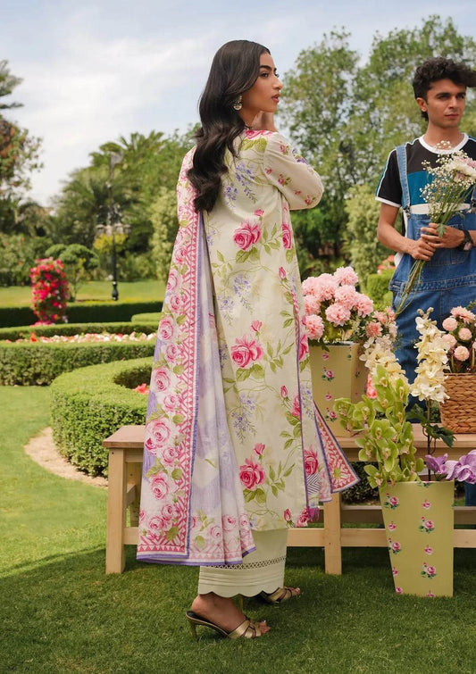 Elaf Printed Lawn Unstitched 3pcs - Jotey