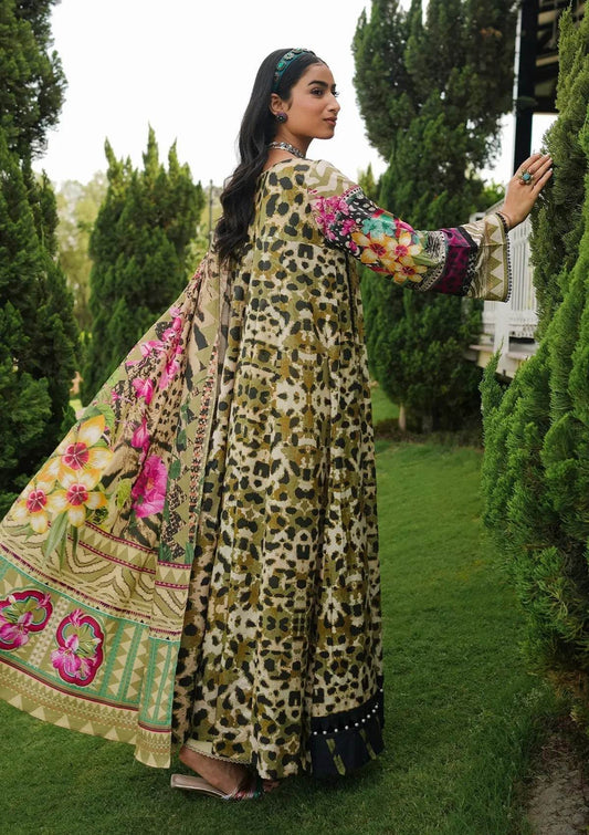 Elaf Printed Lawn Unstitched 3pcs - Jotey