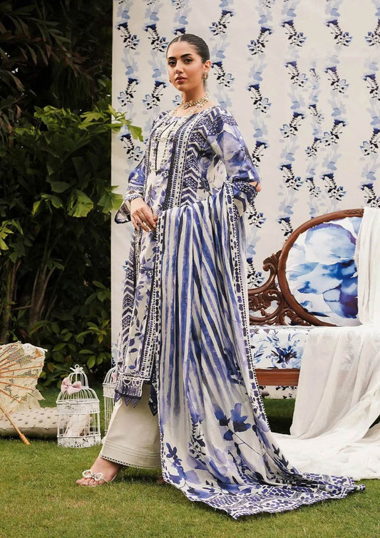 Elaf Printed Lawn Unstitched 3pcs - Jotey