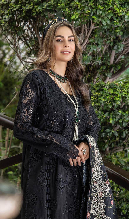 Eshaisha Luxury Lawn Embroidered Unstitched 3pcs - Jotey