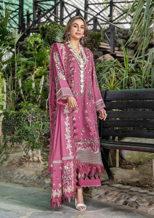 Eshaisha Luxury Lawn Embroidered Unstitched 3pcs - Jotey