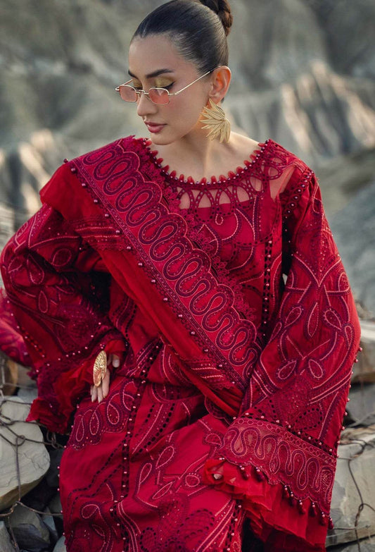 Adans Libas Summer Inspired Embroidered Premium Lawn Unstitched 3 Piece - Jotey