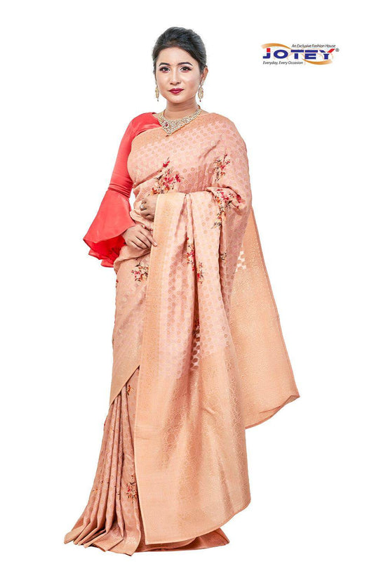 Floral Printed Georgette Banarasi Saree - Jotey