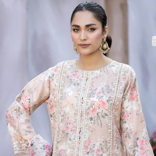 Mahiye By Noors Organza Semi Stitched 3pcs - Jotey