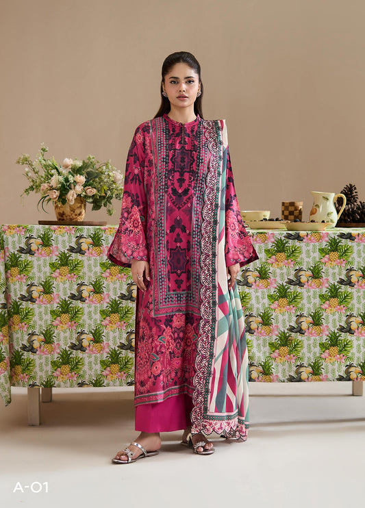 Hania By Binaas Premium Lawn Edition Vol 03 Unstitched 3Pcs