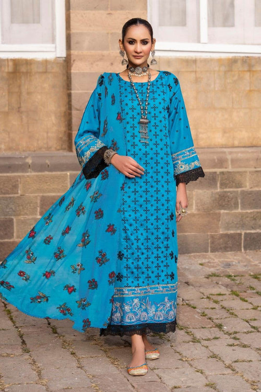 Husn E Jahan By Ittehad Embroidered Lawn 3pcs - Jotey