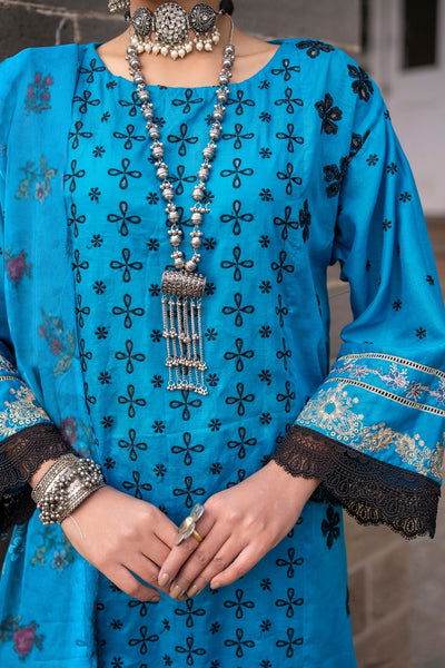 Husn E Jahan By Ittehad Embroidered Lawn 3pcs - Jotey