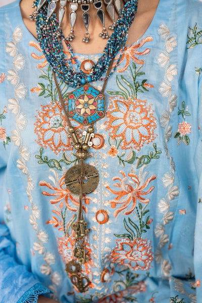 Husn E Jahan By Ittehad Embroidered Lawn 3pcs - Jotey