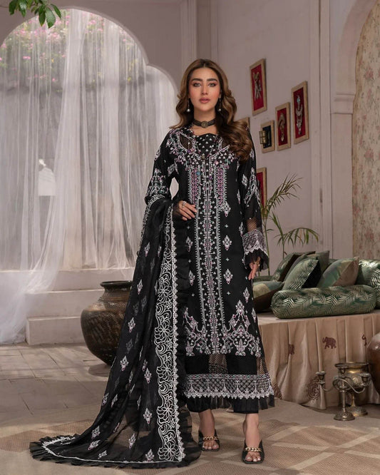 Manizay Gul Maina Embroidered Lawn 3pcs - Jotey