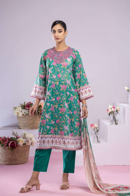 Inaya Embroidered & Sequence Work Unstitched 3pcs