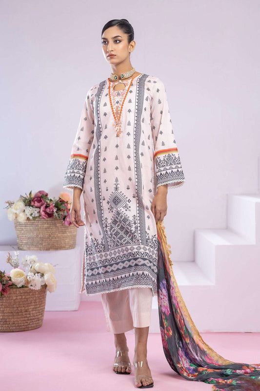 Inaya Embroidered & Sequence Work Unstitched 3pcs